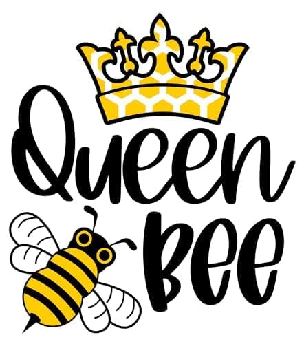2 (Pieces) 3" and 5" Stickers n Decals Queen Bee - Motivational Sticker Vinyl Decal Sticker, Waterproof for Cars, Laptop, Phone and More,