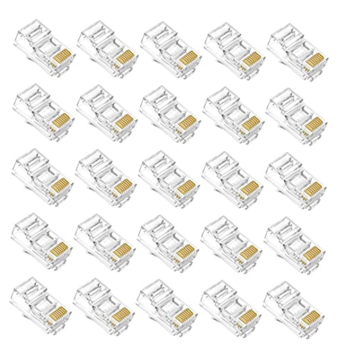 Conector de red RJ45 CAT6 Crystal Clear enchufe modular LAN modular Fin Fin transparente Crimp Plug Conector para la Industria