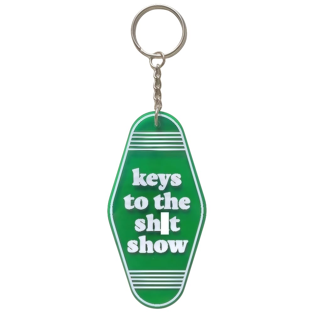 Keys to The Show Keychain Vintage Motel Keychain Funny Gag Gift for Coworker Girlfriend Boyfriend