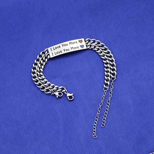 Image of I Love You More Bracelet set Gifts for Her Love Couples Matching Bracelet Wedding Party Gifts Birthday Gifts for Girlfriend Boyfriend