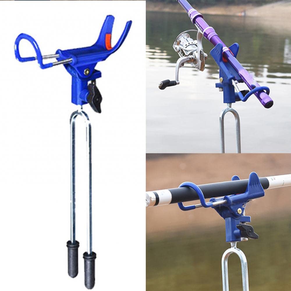 Support Canne a Peche 360 degrés d'acier Inoxydable réglable tiges de pêche Support Support Poisson Outil Support de Canne à Pêche