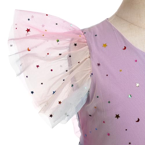 Kids Girls Birthday Heart Star Glitters Princess Party Tulle Dress Cake Smash Party Pageant Clothes4