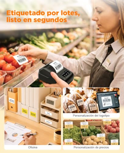 Etiquetadora Bluetooth de gran formato con rollos impermeables para hogar y oficina 4