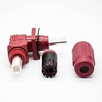 for Surlok Plus Right Angle Plug and Socket 8mm 25mm2 Red IP65 Busbar Lug Battery Storage Connector (120A)