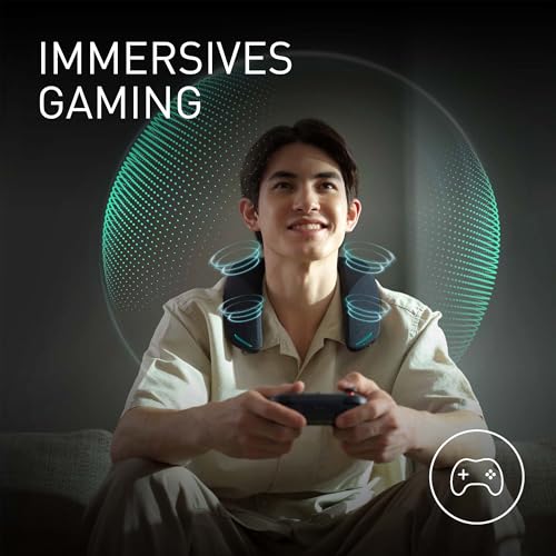 Panasonic SC-GNW30EG SoundSlayer Tragbarer kabelloser Gaming-Lautsprecher mit KI-Mikrofon mit Geräuschunterdrückung, 2,4 GHz, 4-Lautsprechersystem, LED, USB-C, PC/PS4/5/Switch/Xbox/TV, Schwarz