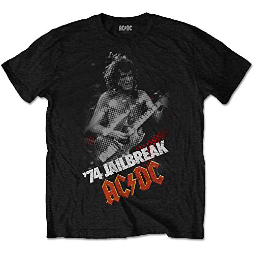 ACDC Jailbreak Angus Young Bon Scott Rock Officiel T-Shirt Hommes Unisexe - Les Beatles, Paul McCartney, John Lennon, RIngo Starr, George Harrison ACDC Jailbreak Angus Young Bon Scott Rock Officiel T-Shirt Hommes Unisexe