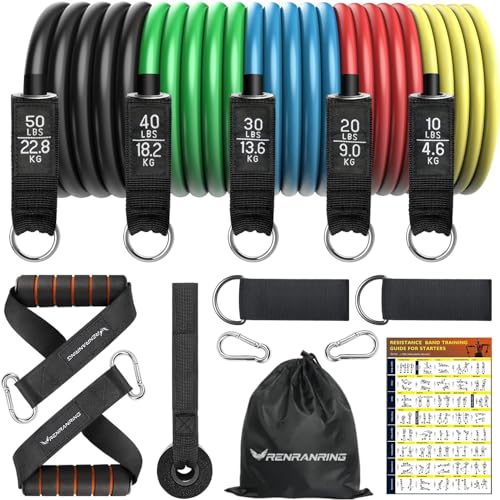 Resistance-Bands-for-Working-Out-150LBS-Exercise-Bands-Workout-Bands-Resistance-Bands-Set-with-Handles-for-Men-Women-Legs-Ankle-Straps-for-Muscle-Training-Shape-Body-Physical-Therapy