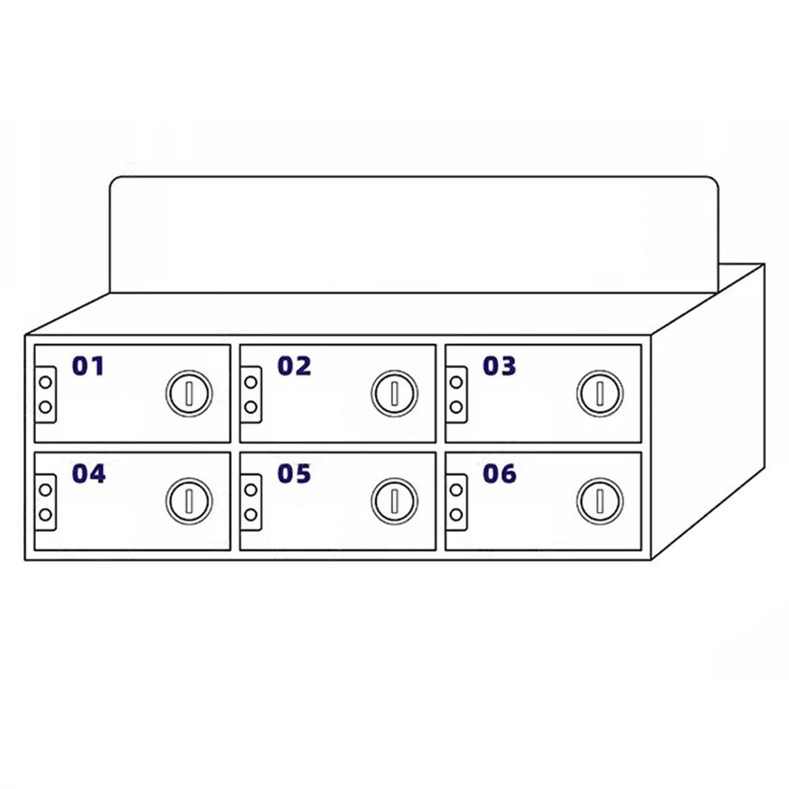 Taquilla Transparente para teléfonos móviles, de Montaje en Pared, con 6 Compartimentos y Cerradura, Ideal para el Almacenamiento Seguro de teléfonos móviles para empleados de oficinas y esc