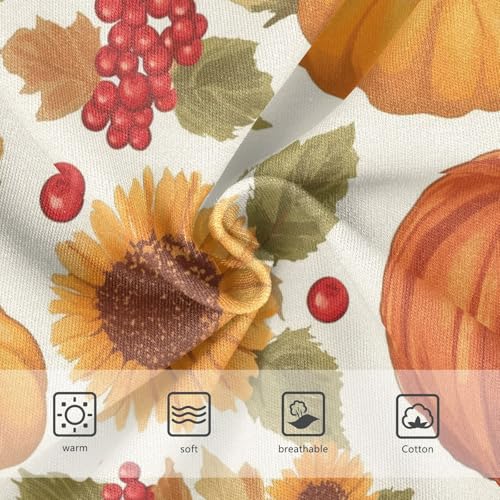 Wusikd Pumpkins Sunflowers Girls' Underwear Cotton Red Berries Girls Briefs Soft Toddler Underwear 2T3