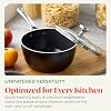 Lumenflon Orfeo 2.4QT Nonstick Saucepan with Lid, Made in Italy, Diamond Ceramic PFAS-Free Cookware, Induction Ready, Scratch Resistant, Laser-Fused Surface for Durability, Dishwasher Safe, Black #4