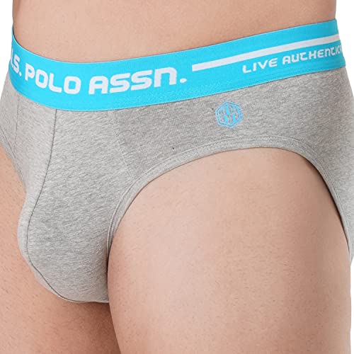 Image of U.S. Polo Assn. Men Logo Waistband Cotton Stretch IYAH Briefs - Pack of 2