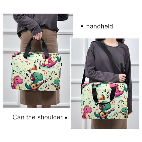 Maletín portátil con estampado de dinosaurio para laptop 13-15.6" miniatura 2