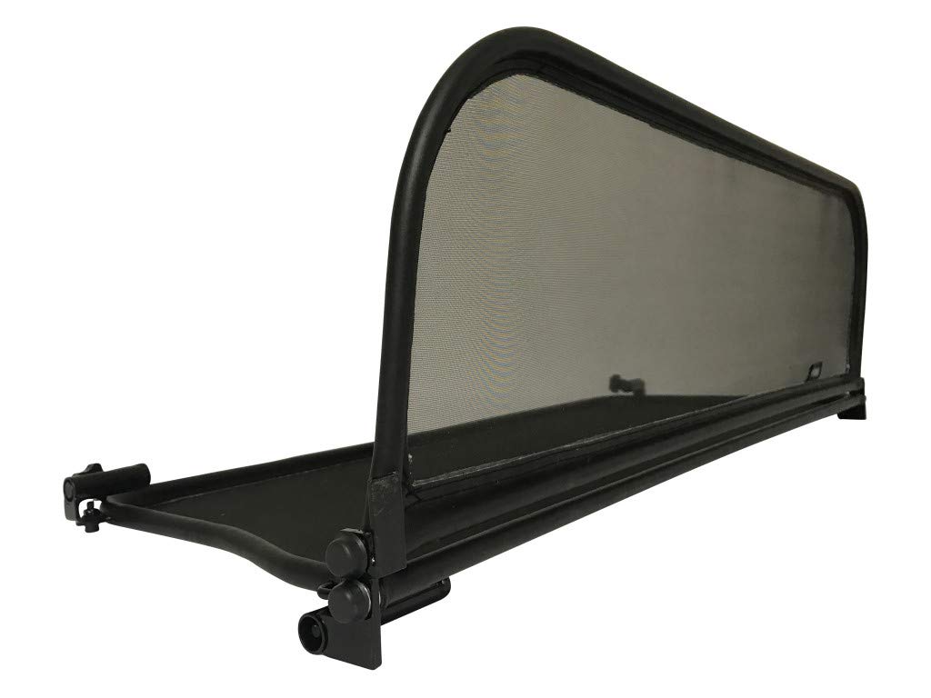 Windschott kompatibel mit BMW Mini 2 R52 R57 Baujahr 2004-2016 Schwarz Universal Schnellverschluss