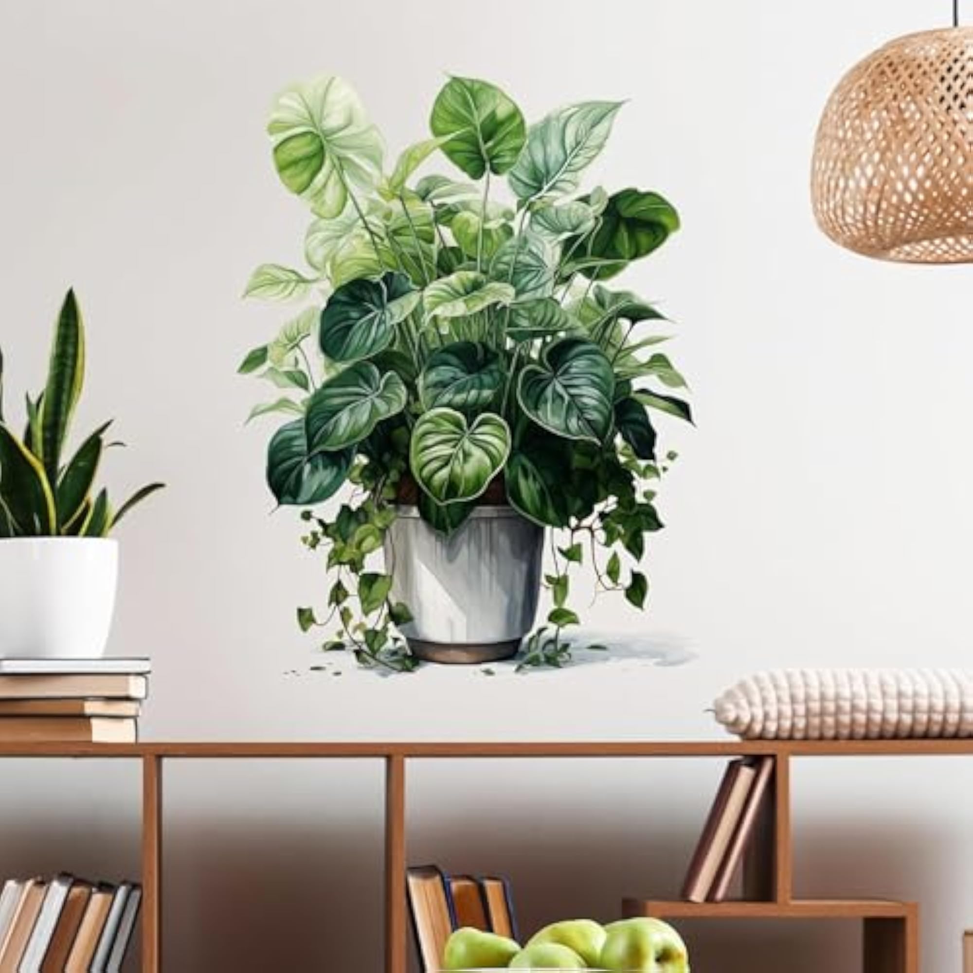 Artificial Green Potted Plant, Decorative Indoor Faux Plant