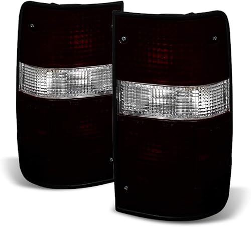 ACANII - Para el estilo de fábrica de humo rojo 1989-1995 Toyota Pickup luces traseras lámparas izquierda+derecha