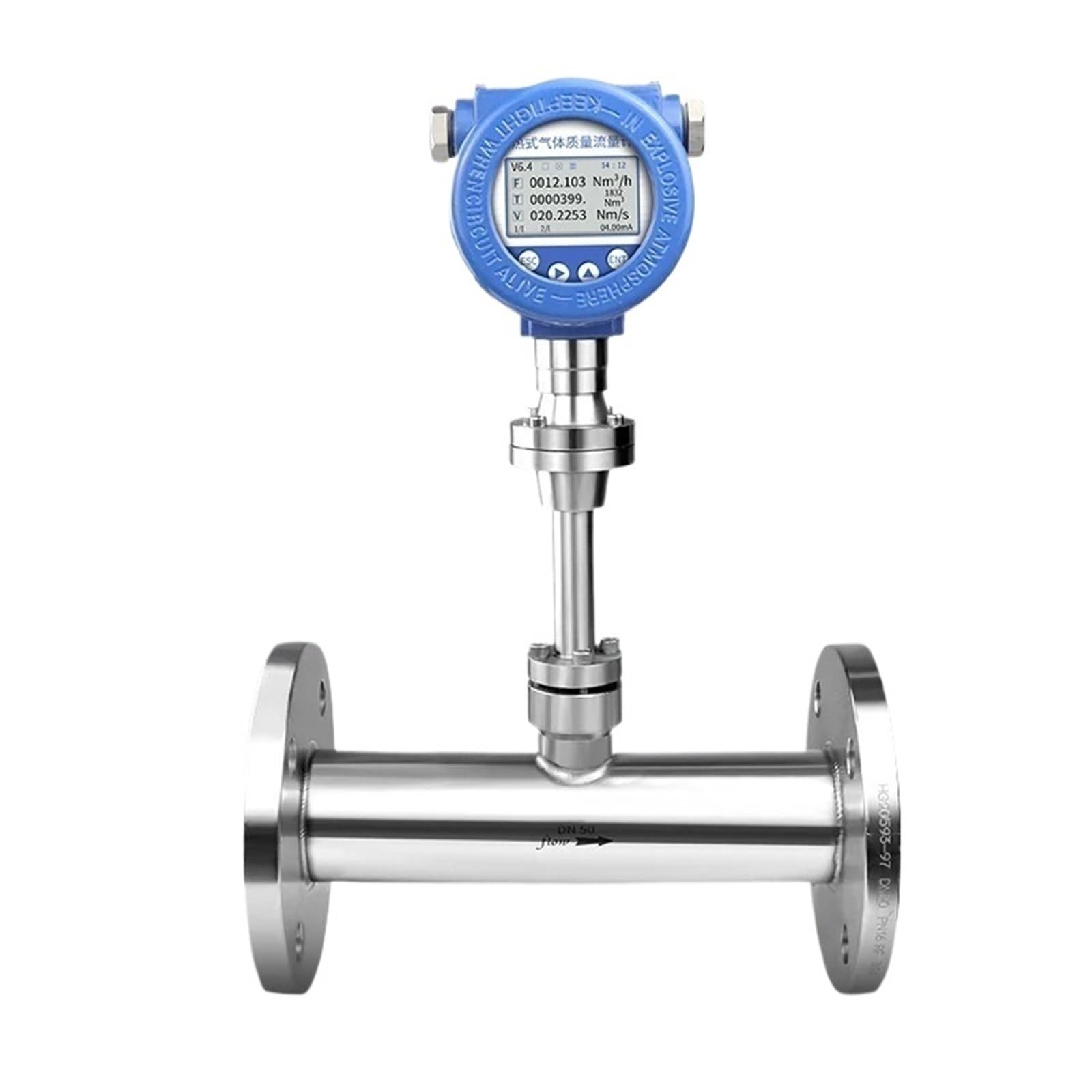 Riswekfw Dn15 Mass Flow Meter Oxygen Nitrogen Measure Flowmeter Thermal