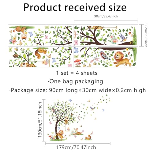 Vinilos decorativos animales bosque 70x51 pulgadas miniatura 2