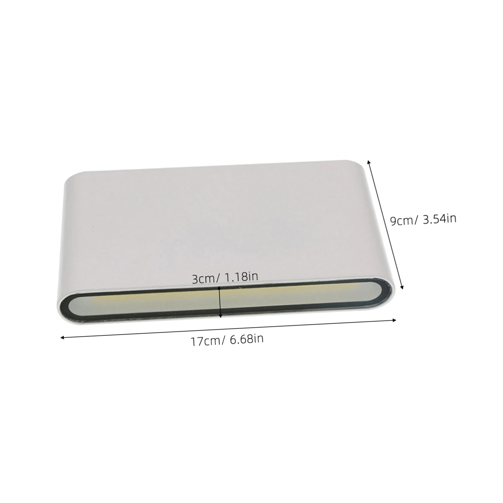 SHINEOFI 12W Applique Da Parete a Led Impermeabile Lampada a Muro Per Interni Ed Esterni Luce Calda Morbida Per Soggiorno Camera Da Letto Bagno Corridoio 6.69X3.54X1.18In