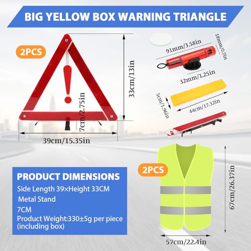 Kit de Seguridad 5 en 1 Triángulos y Chalecos Reflectivos miniatura 2