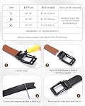 Ratchet Dress Belt for Men - Adjustable Comfort Click Belts for Jeans with Slide Buckle