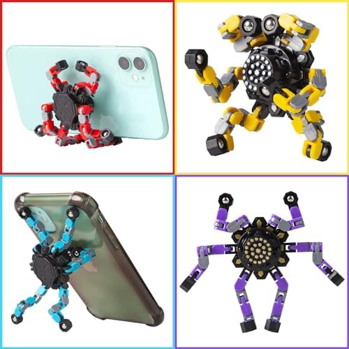 Gokeey Stocking Stuffers Gifts for Grandkids Transformable Fidget Spinners for Kids and Adults Stress Relief Sensory Fidget Toys for Boys Age 8-13 Teen Girls Kids Toys2 Pcs - 4