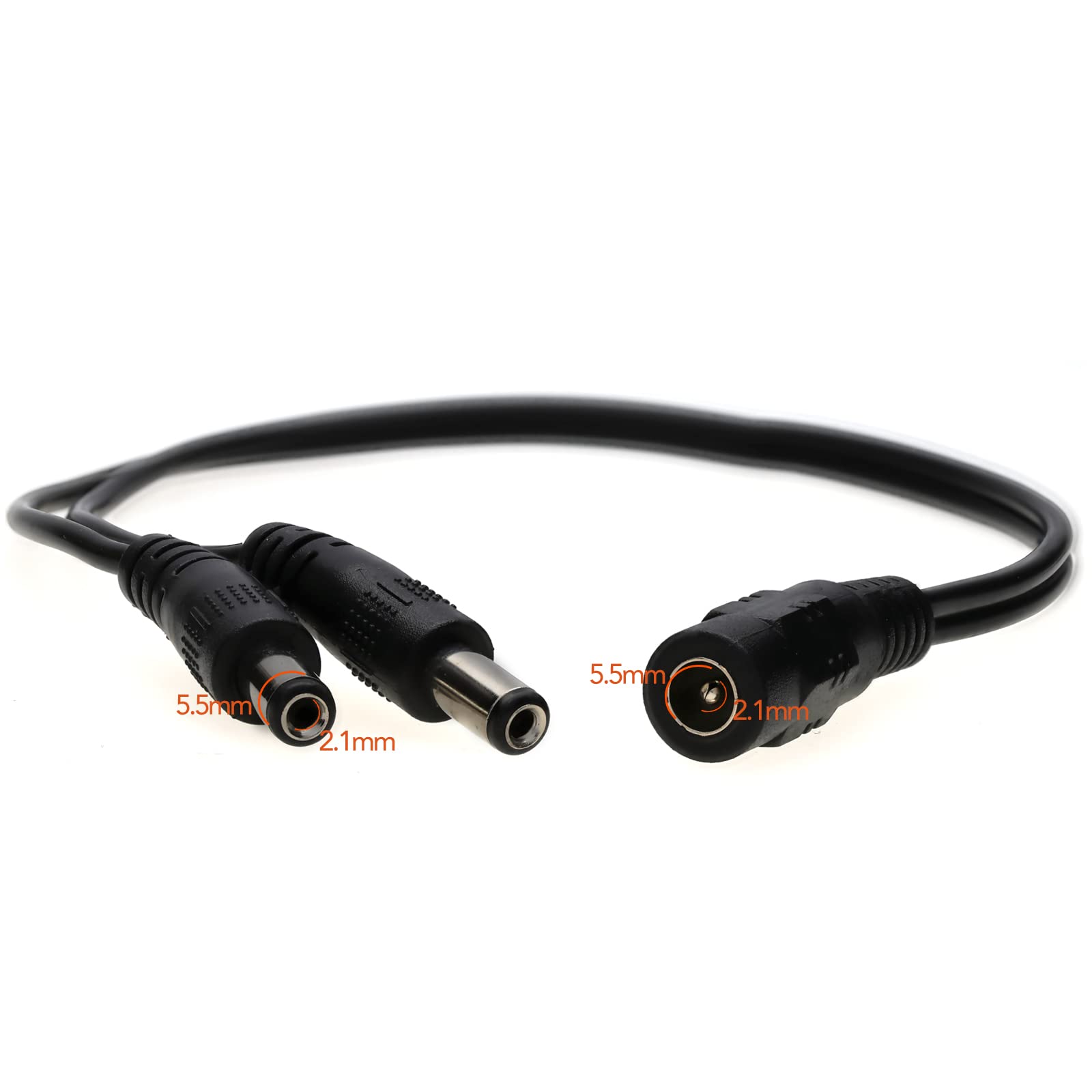 Cavo Sdoppiatore DC 5.5x2.1mm 1 Femmina A 2 Maschio - 5 Pezzi Per CCTV, Luci LED E Alimentazione 12V - Foto 4