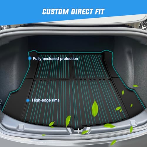 Image of Nilight Cargo Mats for Tesla Model 3 2017 2018 2019 2020 2021 2022 2023 | All Weather Protection Heavy Duty Cargo Liners