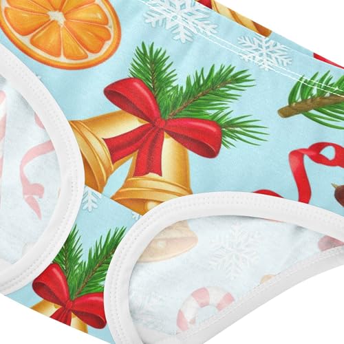 Christmas Bell Xmas Snowflakes Toddler Underwear Floral 2t Cotton Panties for Girl Designer Kids Briefs Undies4