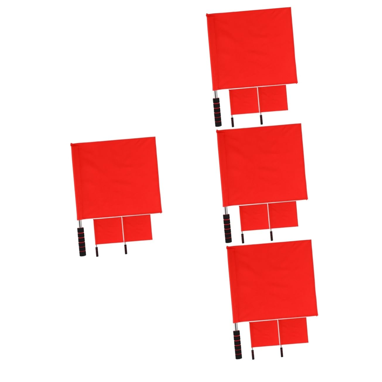 TOYANDONA 4 Ensembles Drapeaux Drapeaux De Main Pour Arbitre Avertissement Accessoires Pour Événements Compétitions 3 Pièces * 4