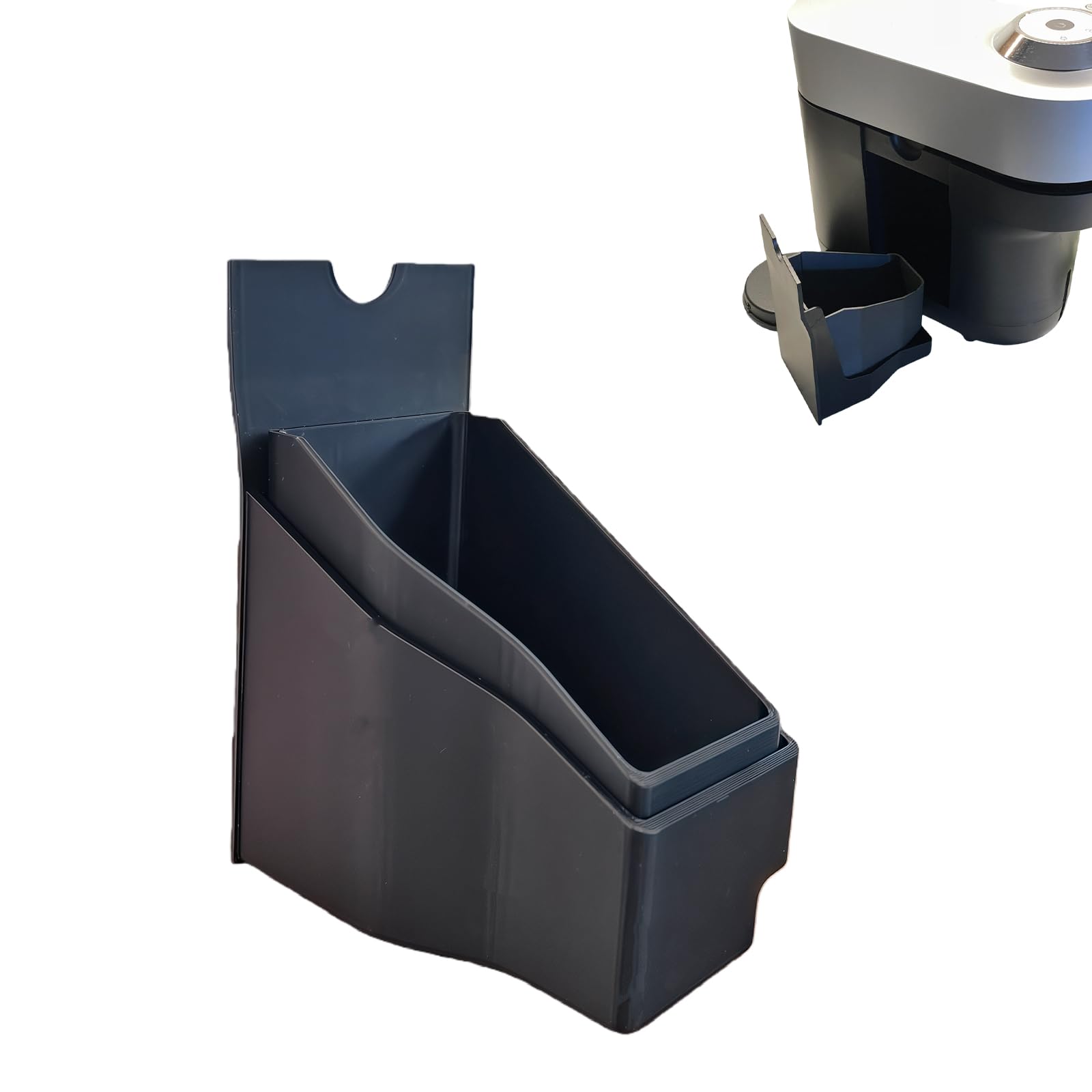 Contenedor de cápsulas para Nespresso Vertuo Pop+ y Deluxe con bandeja | Pieza de repuesto para cafetera Vertuo Pop+, fácil de limpiar.