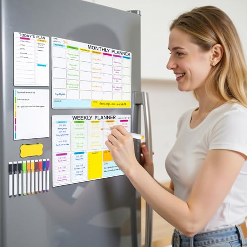 4-Pack M and G 16.5x12 Magnetic Dry Erase Whiteboard Calendar Set for Fridge 7.49 + Free Shipping w/ Prime or + 50% Off Code YPZNWPHG - image 6