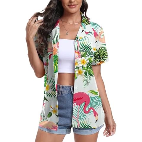 YUNDAI Women's Hawaiian Summer Beach Top Cover