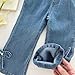 Fashion Y2K High Waisted Punk Jeans Wide Leg Bell Bottoms Patchwork Denim Pants Casual Vintage (3-Blue, 12-18 Months)
