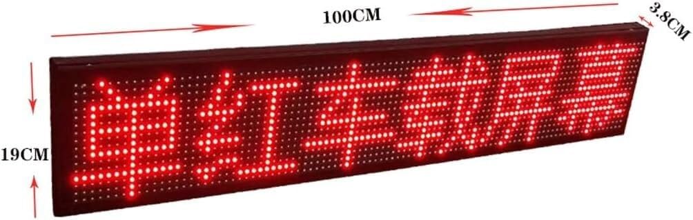 Logo samochodu LED, ekran reklamowy w oknie wystawowym, programowalna przewijana tablica informacyjna odpowiednia dla samochodów i sklepów(100 * 19 * 3.8cm)