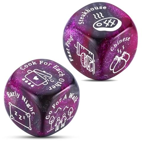 Date Night Dice, for Him Her Wedding Birthday Valentines Gift for Him Her Funny Gift for Women Men Couple Gifts, Romantic Dice for Him Her, Wife Stocking Stuffer Cover