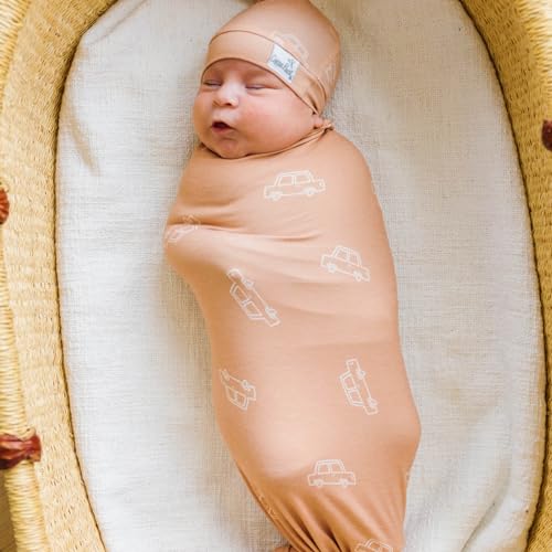 Image of Copper Pearl Swaddle Blankets for Newborns | Soft Stretchy Receiving Blankets for Boys and Girls | Large 46 x 46 Inch Baby Blankets | Lightweight and Breathable Swaddles | Cooper