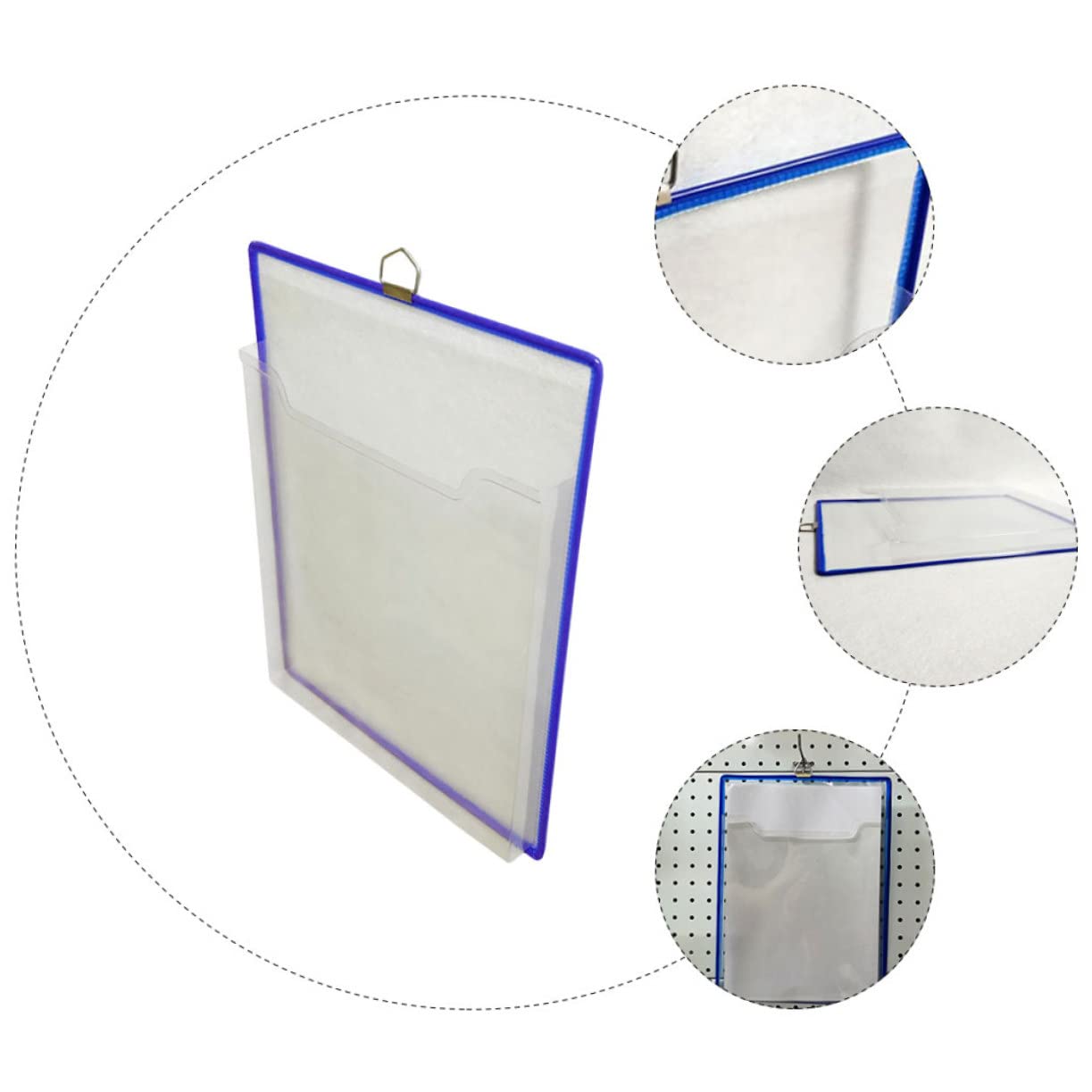 MAGICLULU 10pezzi Organizer Trasparente Per Documenti Borsa Budget Con Tasche Appese Plastica Custodia Resistente e Riutilizzabile Per Ufficio e Scuola