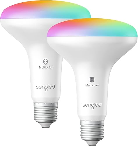 Sengled Bombillas de luz Alexa, bombilla inteligente de inundación que cambia de color, bombilla inteligente BR30 multicolor, bombilla LED regulable
