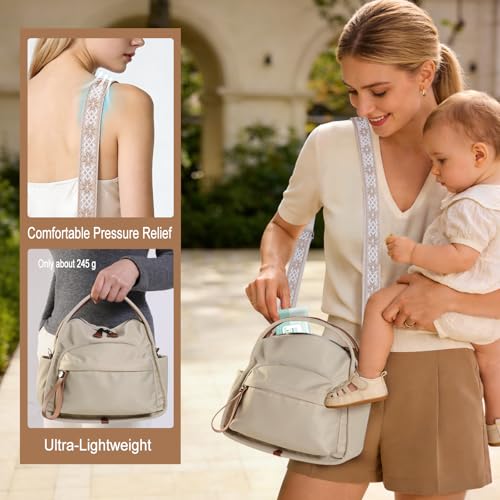 Nylon Crossbody Bag with 2 Straps