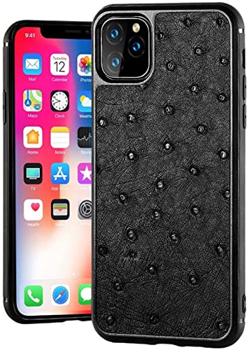 Coque arrière iPhone 13 Pro antichoc avec protection écran et caméra en cuir noir