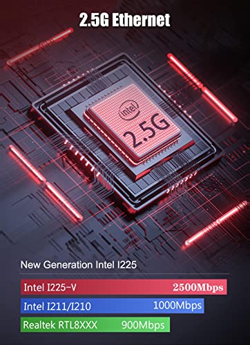 Moginsok Firewall Appliance Mini Pc, Intel Celeron J4125 Quad Core 4Xintel I225 2.5G Ethernet Vpn Router Pc Aes-Ni Hdmi Vga Barebone No Ram No Ssd #TOP4