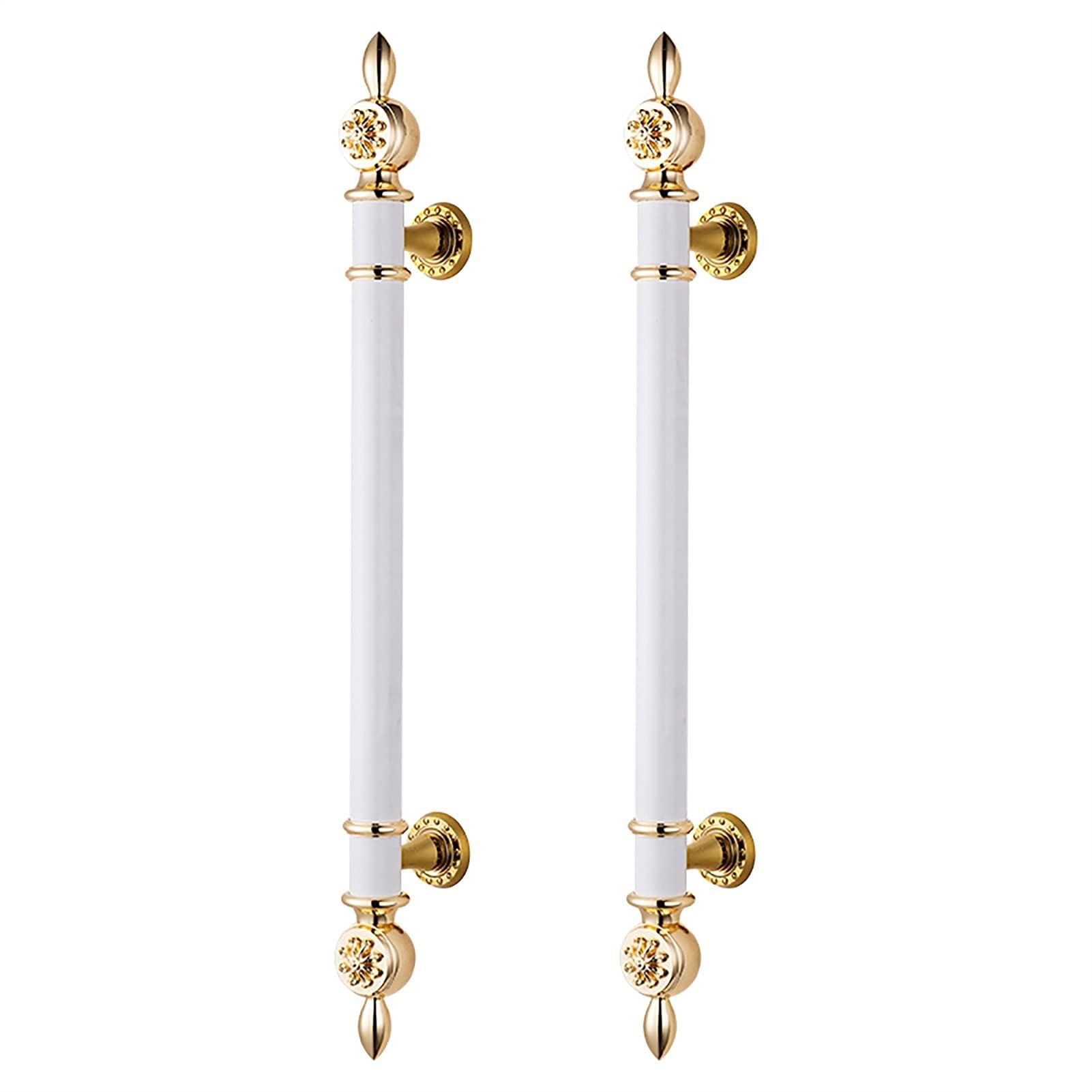 Poignée de porte en verre acier inoxydable double barre latérale pour porte bois