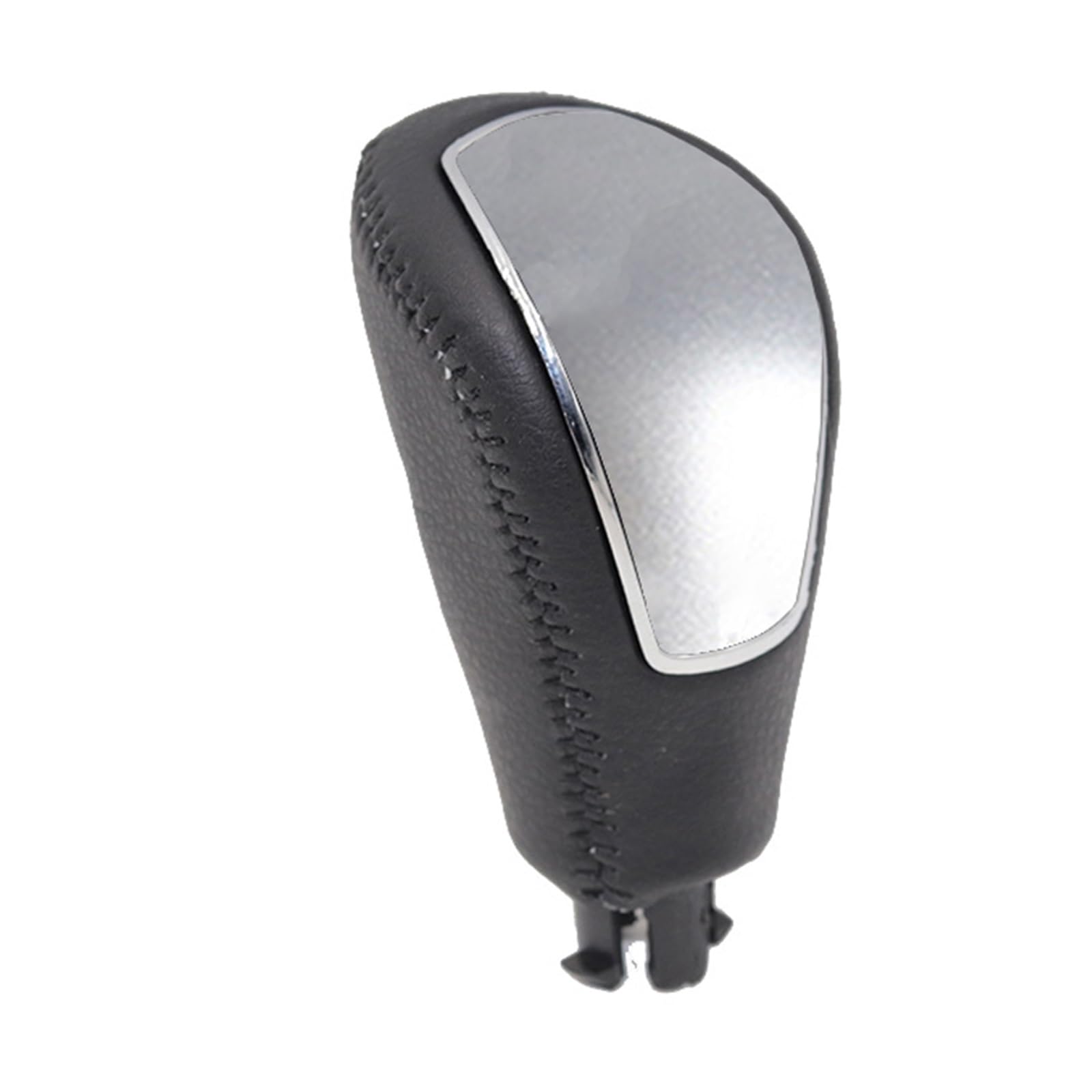 Ixcbitc Silver Shifter Lever Knob For Mondeo Mk4 For S-Max (07-15) For Kuga (08-12) For Galaxy (06-15) Automatic Gear Shift Knob Lever Stick Stick Gaiter Boot Cover(Silver)