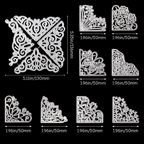 URROMA 12 PCS Lace Corner Metal Cutting Dies - Image 2