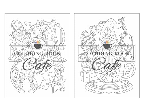 Independently Published Cafe, Coloring Book Christmas Gnomes Coloring Book For Adults: Whimsical Gnomes Designs With Cute Animals thumb #12