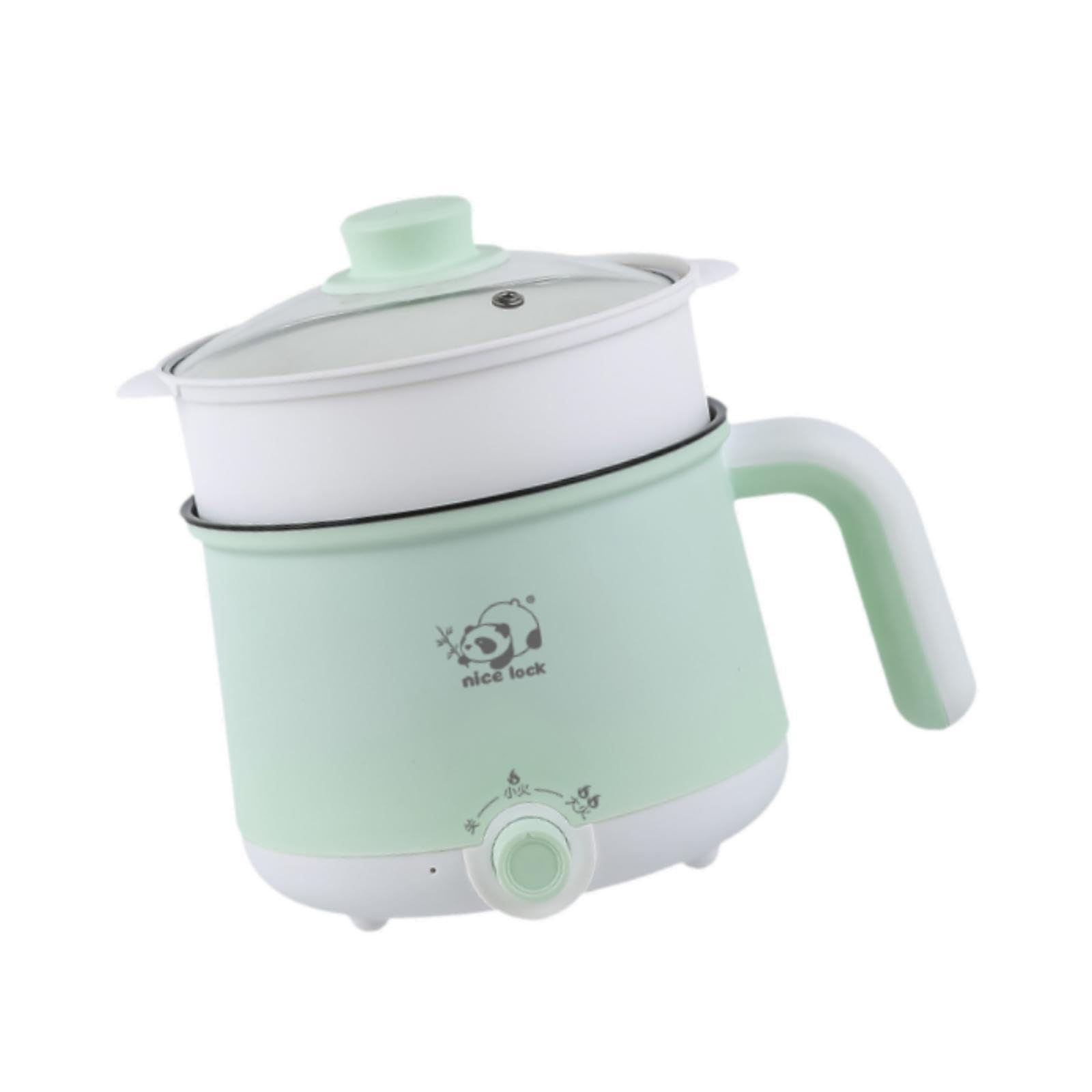 Electric Hot Pot Electric Rice Cooker Multifunctional Stainless Steel Noodles Cooker Mini Travel Cooker for Soup Fry Porridge