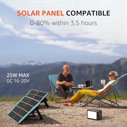 Portable-Power-Station-99Wh-150W-Small-Solar-Generator-with-3500-Cycles-LiFePo4-Battery-LFP-PD18W-USB-QC30-2-110V-AC-Outlet-Outdoor-LED-for-CPAP-Home-Camping-Emergency-Backup