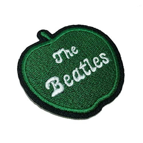MUS005T Beatles Apple Embroidered Patch Iron or Sew to Shirt Cap Size 2.36×2.28 in - Les Beatles, Paul McCartney, John Lennon, RIngo Starr, George Harrison MUS005T Beatles Apple Embroidered Patch Iron or Sew to Shirt Cap Size 2.36×2.28 in
