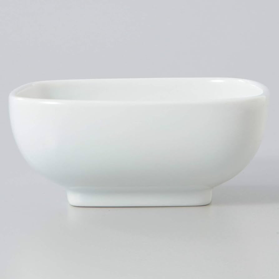 Amazon.co.jp: 無印良品 白磁角鉢・中 約幅11.5×奥行11.5×高さ