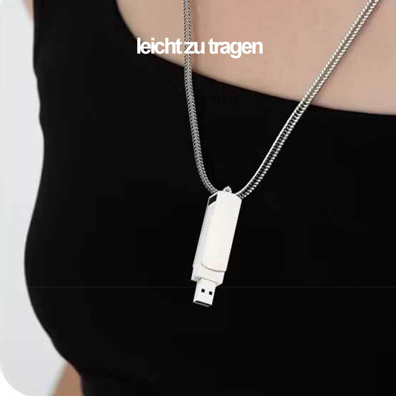 Dyktafon USB 64 GB, cyfrowy dyktafon z rozpoznawaniem mowy i nagrywaniem jednym dotknięciem, profesjonalne urządzenie do nagrywania audio, na wykłady, spotkania, wykłady (srebrny)